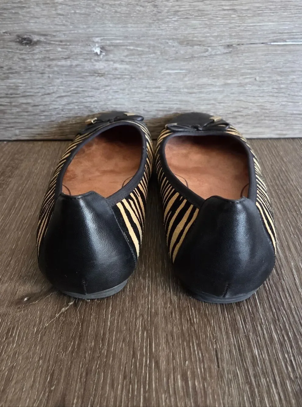 Vionic Minna Ballet Flats Tiger Print Pattern Sz 8